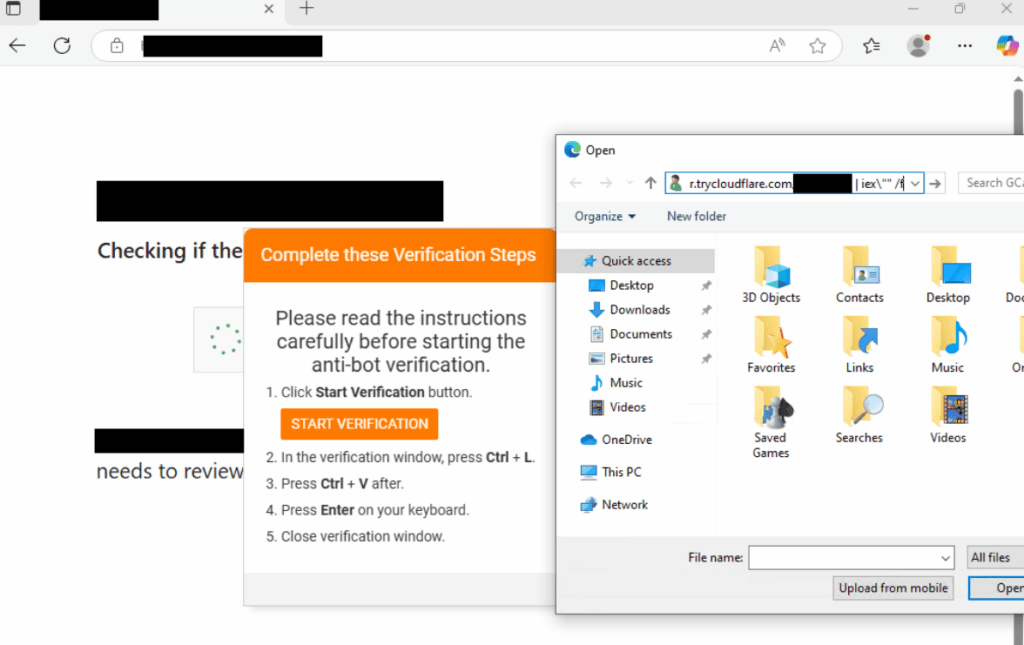 FileFix attack by Interlock ransomware