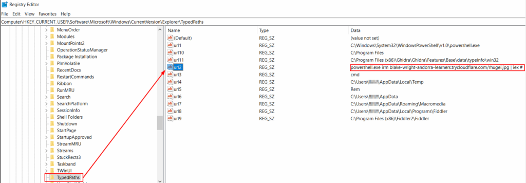TypedPaths Registry entries