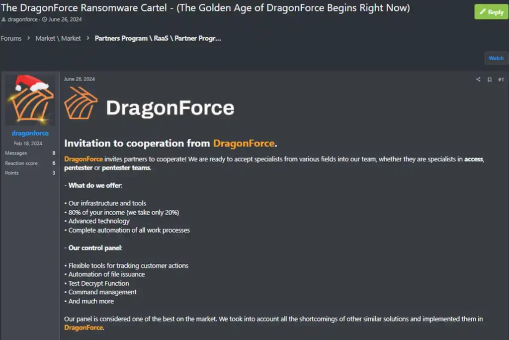 DragonForce cooperation post