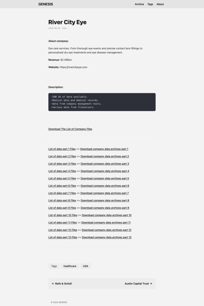 Genesis ransomware River City Eye