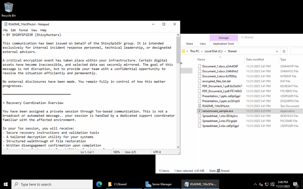 ShinySp1d3r ransom note