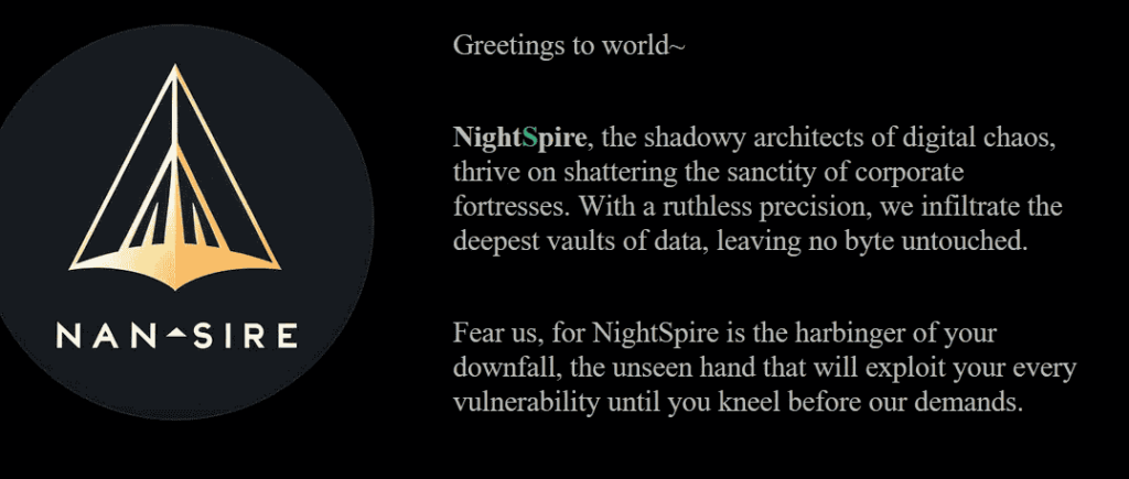 NightSpire Ransomware About