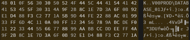 image base de donnees hexadecimal corrompu