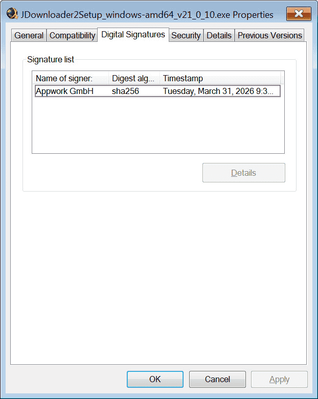 Authenticated JDownloader installer